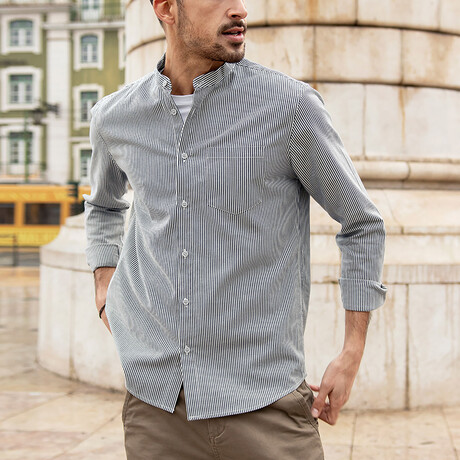 Rueben Shirt // White + Black (Large)