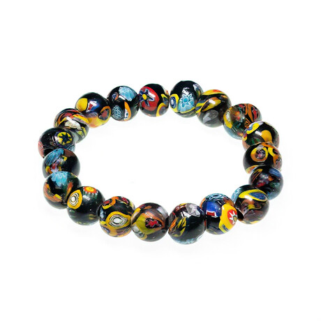 Dell Arte // Millefiori Glass Bracelet // Multicolor