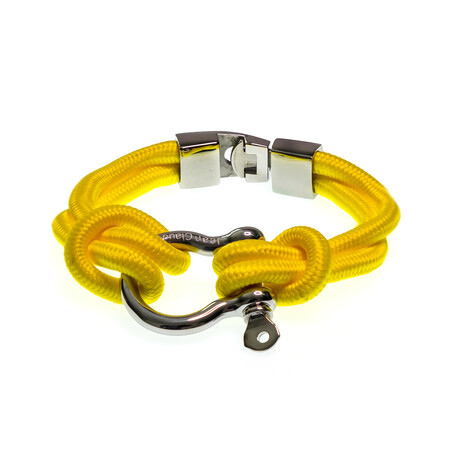 Jean Claude Jewelry // Nautical "D" Clamp Closure Bracelet // Lemon