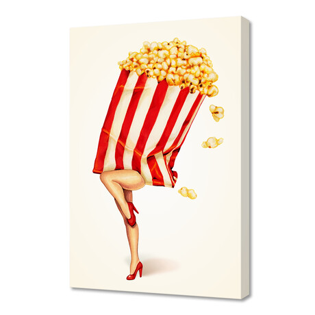 Popcorn Girl (16"W x 24"H x 1.5"D)