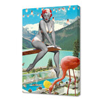 Pool Party vintage pin-up girl collage