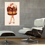 Cake Girl // Chocolate Raspberry (16"W x 24"H x 1.5"D)