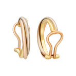 Cartier 18K Yellow + 18k White Gold + 18k Rose Gold Trinity Earrings // Pre-Owned