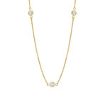 Estate 14K Yellow Gold Diamond by the Yard Necklace // Pre-Owned