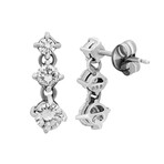 Estate Platinum Diamond Drop Earrings // Pre-Owned