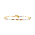 Estate 14K Yellow Gold Diamond Tennis Bracelet // Pre-Owned