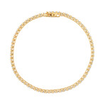 Estate 14K Yellow Gold Diamond Tennis Bracelet // Pre-Owned