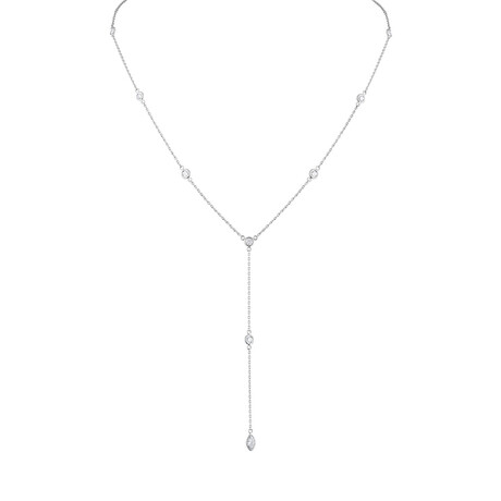 Estate 14K White Gold Diamond Necklace // Pre-Owned