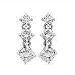 Estate Platinum Diamond Drop Earrings // Pre-Owned