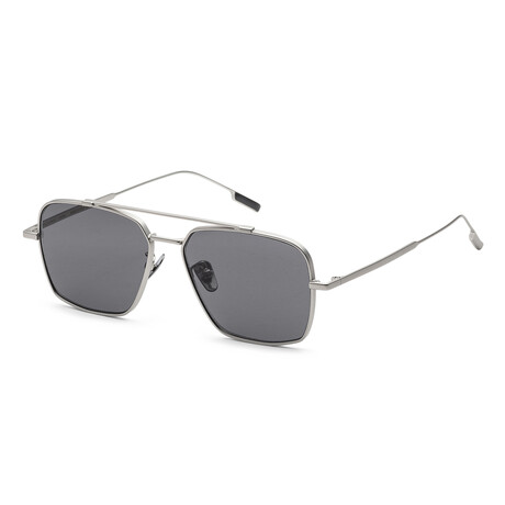 Men's IS1017-A Dione Sunglasses // Silver Black + Dark Smoke