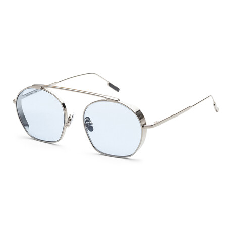 Unisex IS1000-D Lava Sunglasses // Silver + Blue + Light Blue