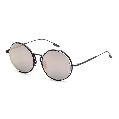 Verso // Men's IS1004-F Alpha Sunglasses // Black + Rose Gold + Smoke Rose Mirror