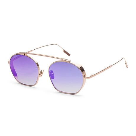 Unisex IS1000-E Lava Sunglasses // Rose Gold + Blue