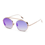 Verso // Unisex IS1000-E Lava Sunglasses // Rose Gold + Blue