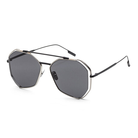 Men's IS1002-B Blaze Sunglasses // Silver Black + Dark Smoke
