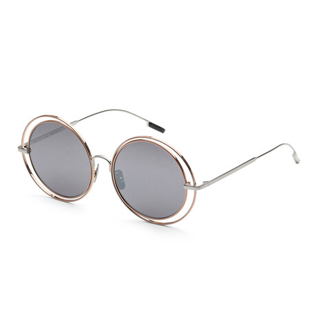 Women's IS1014-E Luna Sunglasses // Rose Gold + Silver + Smoke Mirror