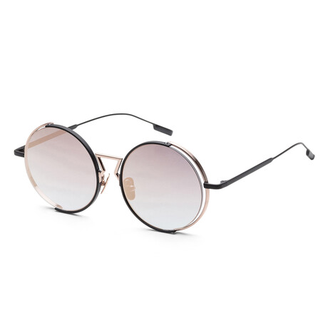 Unisex IS1004-B Alpha Sunglasses // Rose Gold + Black + Smoke Rose Mirror