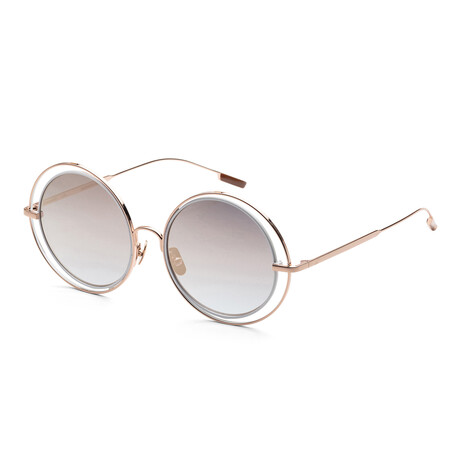 Verso // Women's IS1014-C Luna Sunglasses // Rose Gold + Smoke Rose Mirror