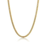 Polished Stainless Steel Curb Necklace // Gold (20")