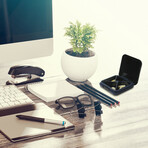 4 Times A Day Pill Organizer // Set of 2 // Black