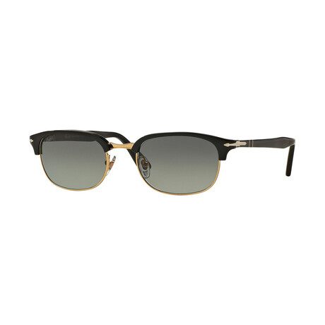Men's Clubmaster Sunglasses // Black + Gray Gradient