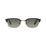 Men's Clubmaster Sunglasses // Black + Gray Gradient