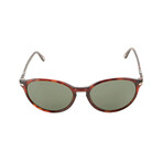 Men's Oval Acetate Sunglasses // Havana + Green
