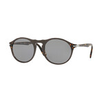 Men's Round Polarized Sunglasses // Havana + Gray (51-21-145)