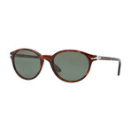 Men's Oval Acetate Sunglasses // Havana + Green