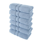 Alexis® Antimicrobial Irvington™ Hand Towel // Set of 6 (Blue Fog)
