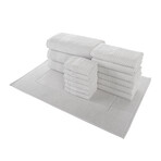 Alexis® Antimicrobial Honeycomb™ 16-Piece Towel Set (Almond)