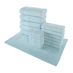 Alexis® Antimicrobial Honeycomb™ 18-Piece Towel Set (Almond)