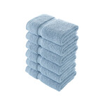 Alexis® Antimicrobial Irvington™ Washcloth // Set of 6 (Blue Fog)