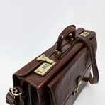 The Watchmen // Leather Briefcase // Dark Brown