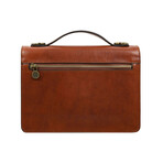 Nine Stories // Small Leather Briefcase // Brown