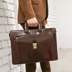 The Tempest // Leather Briefcase (Black)