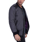Newton Leather Jacket // Black + Gray (XL)