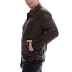 Jonas Leather Jacket // Green Tea (L)