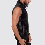 Kevin Leather Vest // Black (M)