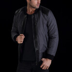 Newton Leather Jacket // Black + Gray (XL)