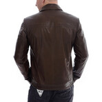 Jonas Leather Jacket // Green Tea (L)