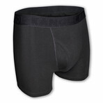 Mens Boxer Brief Knit Underwear // Pack of 3 // Black + Carbon Zero + Perma Frost (M)