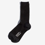 Basic Rib Crew Socks // Pack of 6 // Black