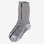 Basic Rib Crew Socks // Pack of 6 // Gray