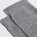 Basic Rib Crew Socks // Pack of 6 // Gray