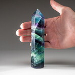 Genuine Polished Rainbow Fluorite Point