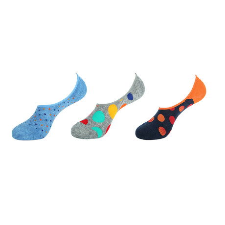 Dots No Show Socks // 3-Pack // Assorted