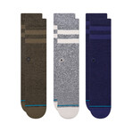 The Joven Socks // Pack of 3 // Green + Gray + Blue (L)