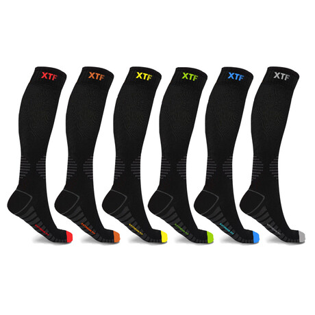 Recovery and Performance Compression Socks // 6-Pairs (Small / Medium)