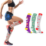Medical Print Knee-High Compression Socks // 3-Pairs (Small/Medium)